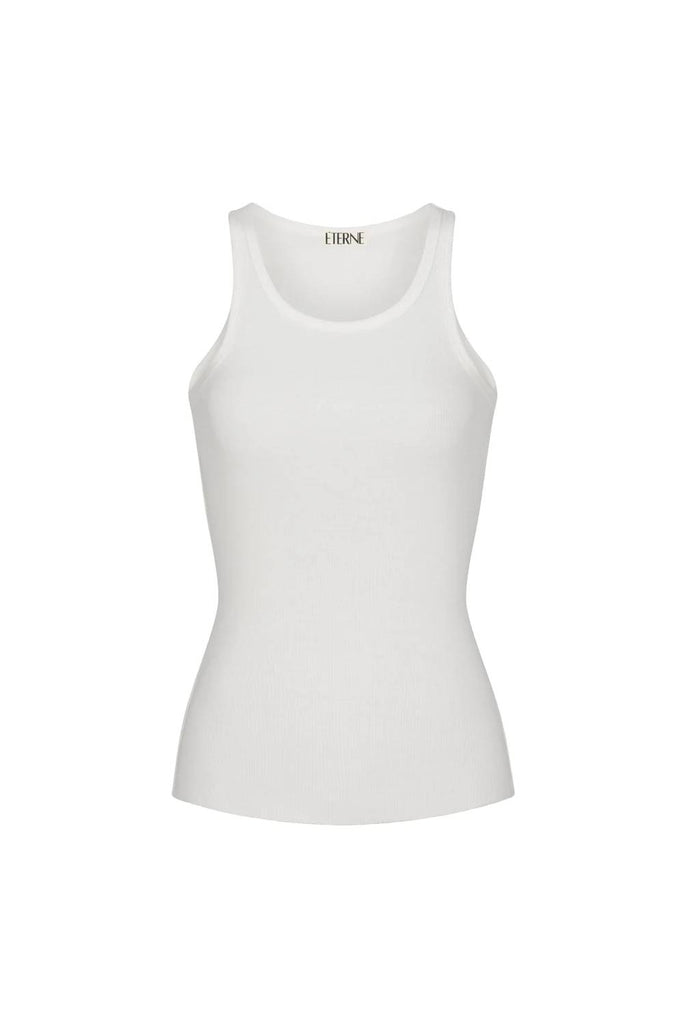 Eterne High Neck Fitted Tank Ivory