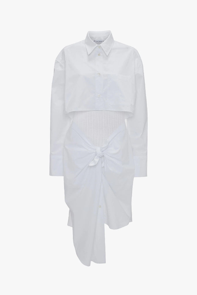 JW Anderson Knotted Shirt Dress White