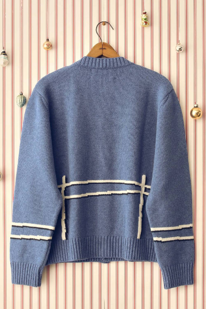 s.s daley Cyril Lamb Motif Cardigan, Blue