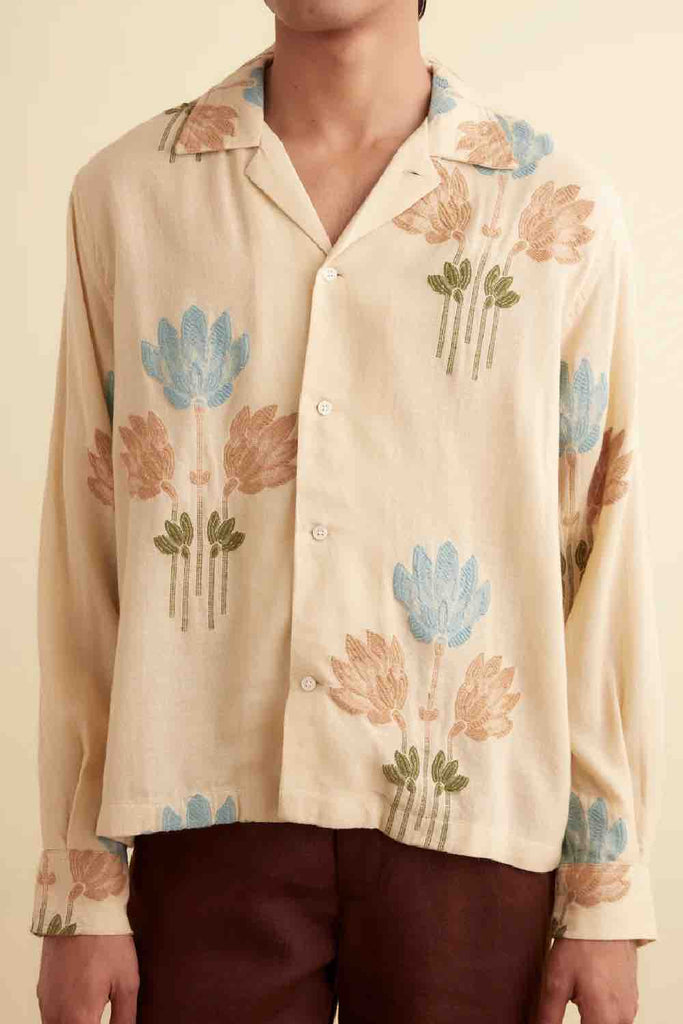 Bode Full Bloom Long Sleeve Shirt