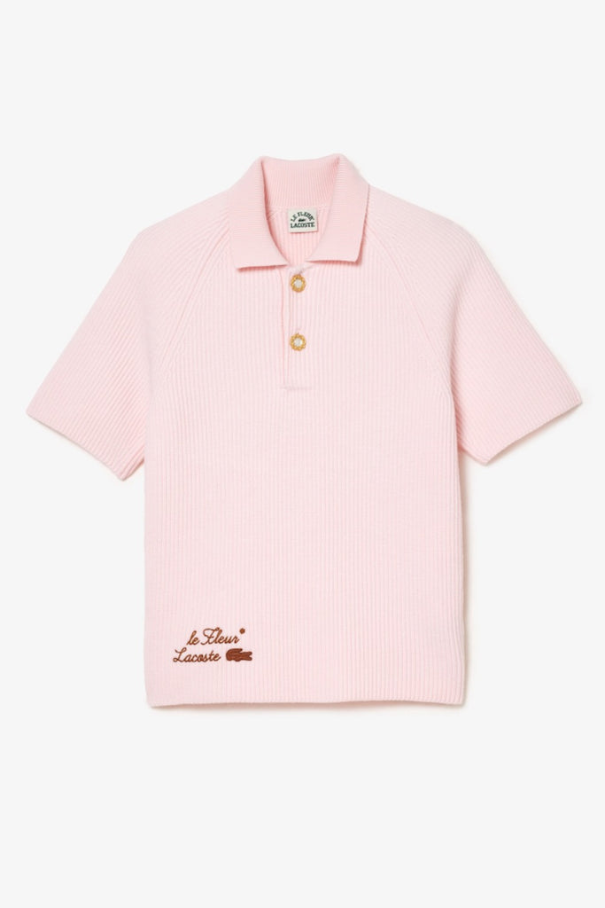 Lacoste x leFleur* Polo Collar Sweater Pink