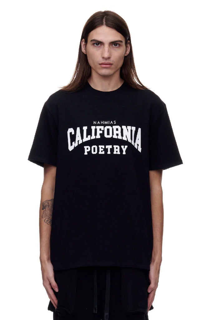 Nahmias California Poetry Varsity T-shirt Black