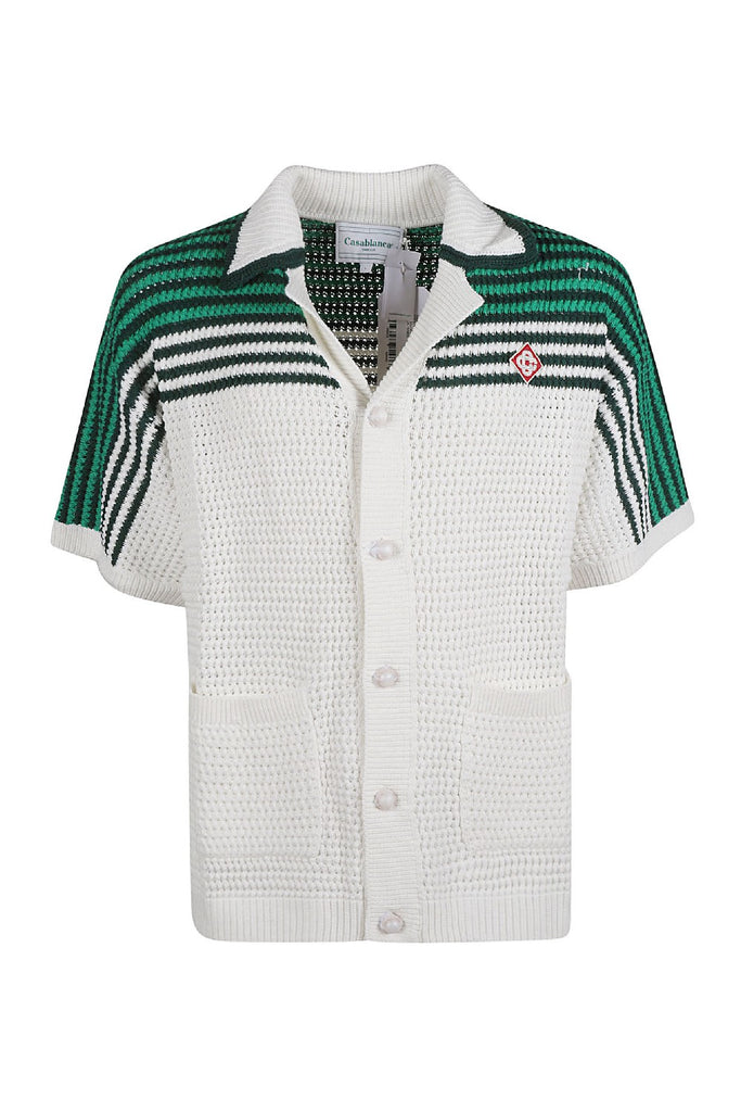 Casablanca Polo Faux Crochet Shirt