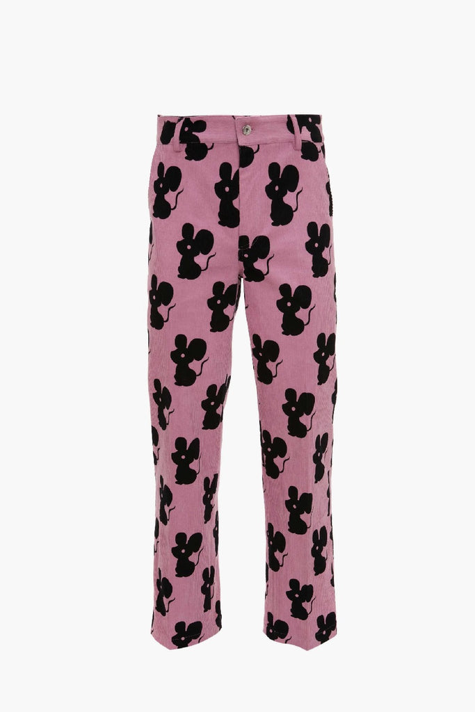 Jw Anderson All Over Mouse Straight Leg Trousers