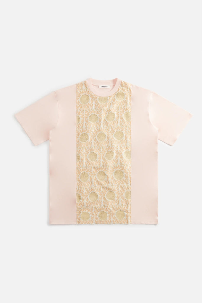 Wales Bonner Voyage Tee Pink And Gold Brocade