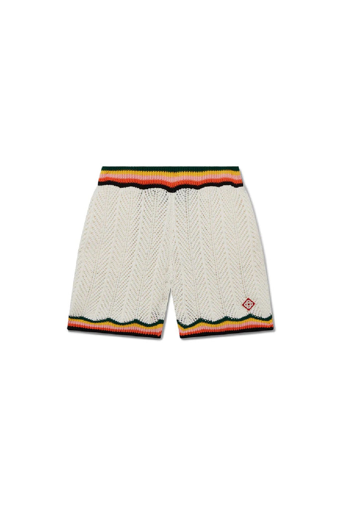 Casablanca Chevron Lace Shorts