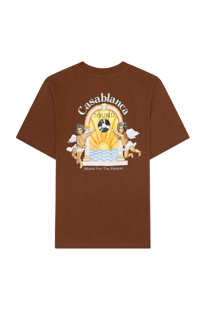 Casablanca Studio De Musique Printed T-Shirt Brown
