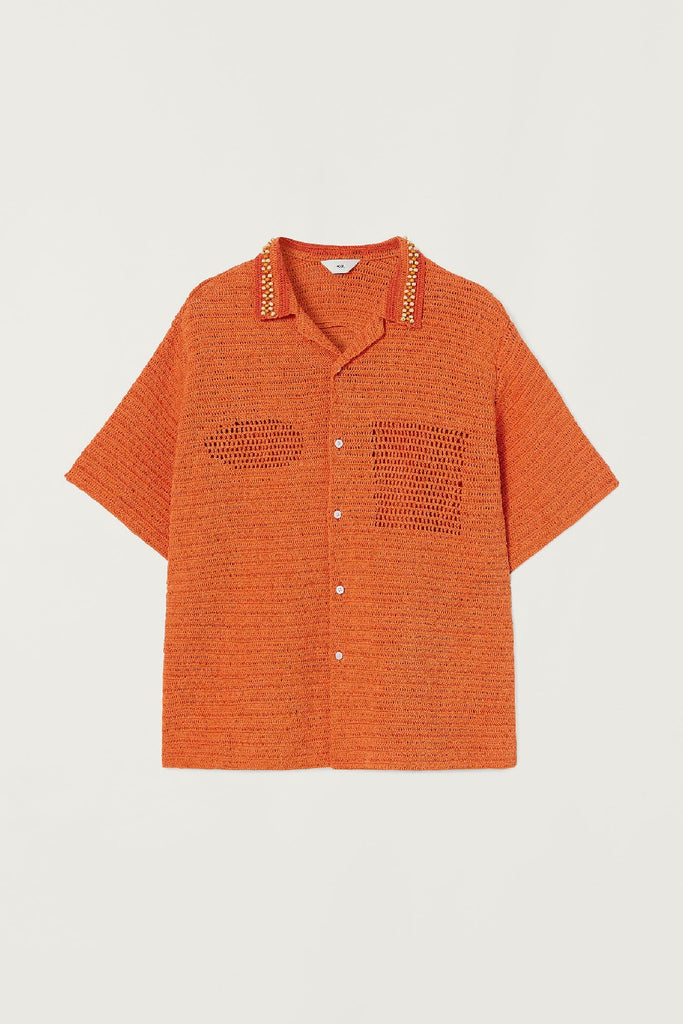 Pool Handmade Crochet Shirt Orange