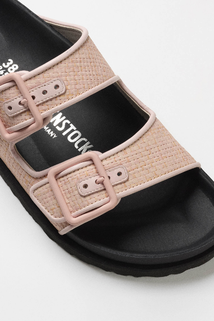 Birkenstock 1774 Arizona Raffia Chintz Rose