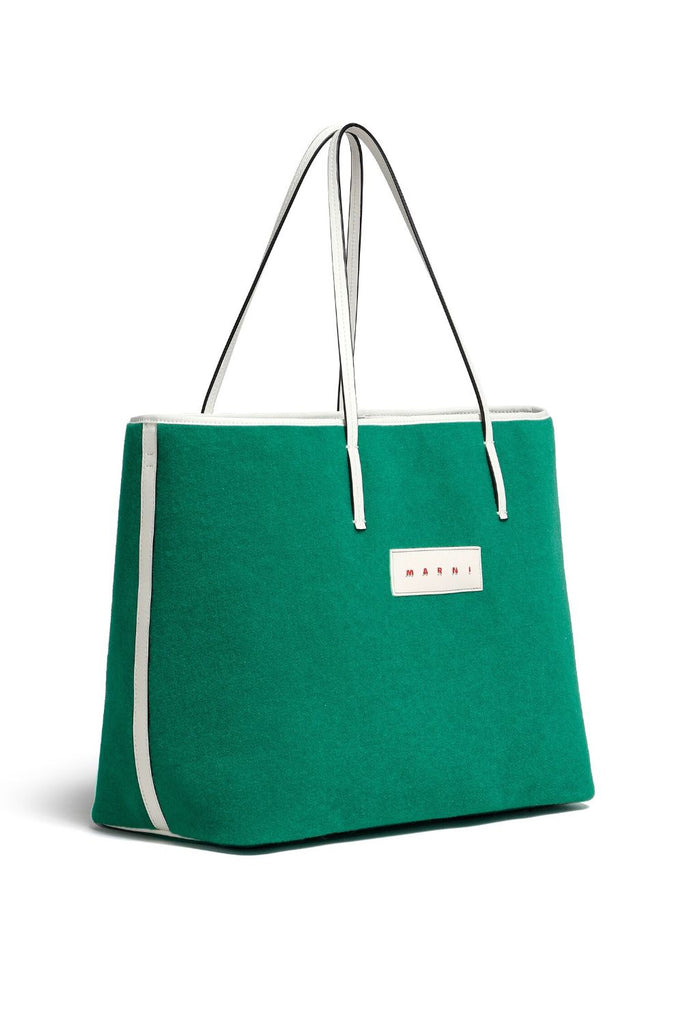 Marni Reversible Shopping Bag Green