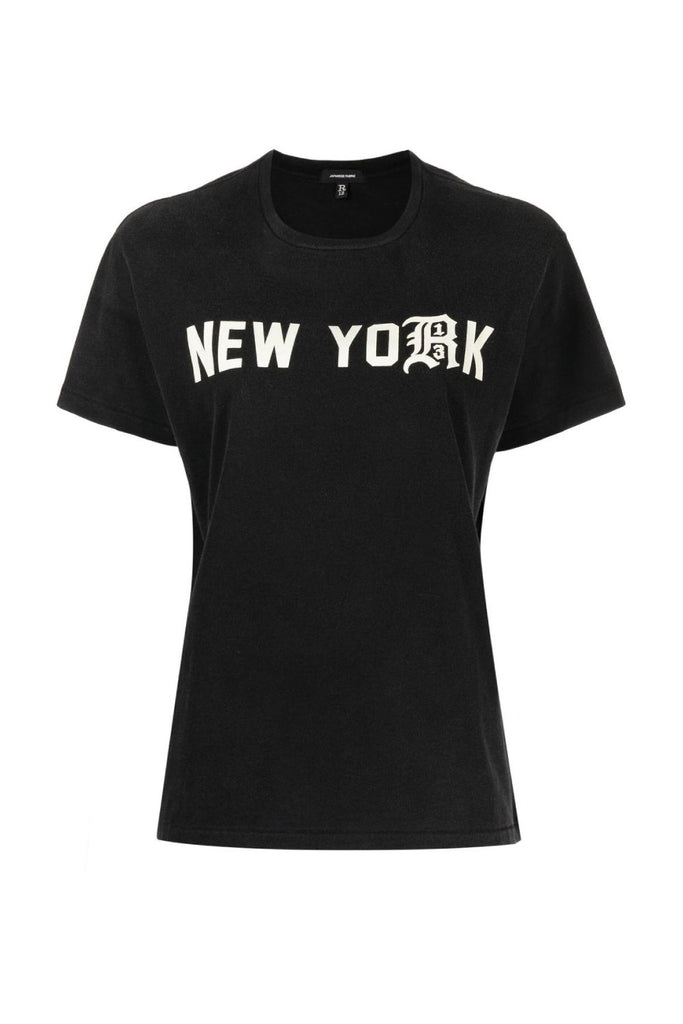 R13 New York Printed T-Shirt Black