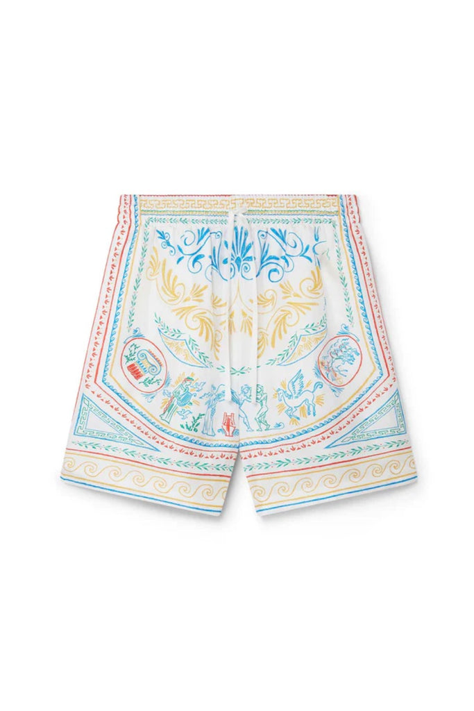 Casablanca Crayon Vase Silk Shorts