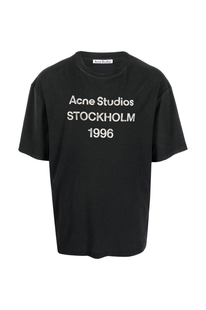 Acne Logo Stockholm 1996-Print T-shirt Black