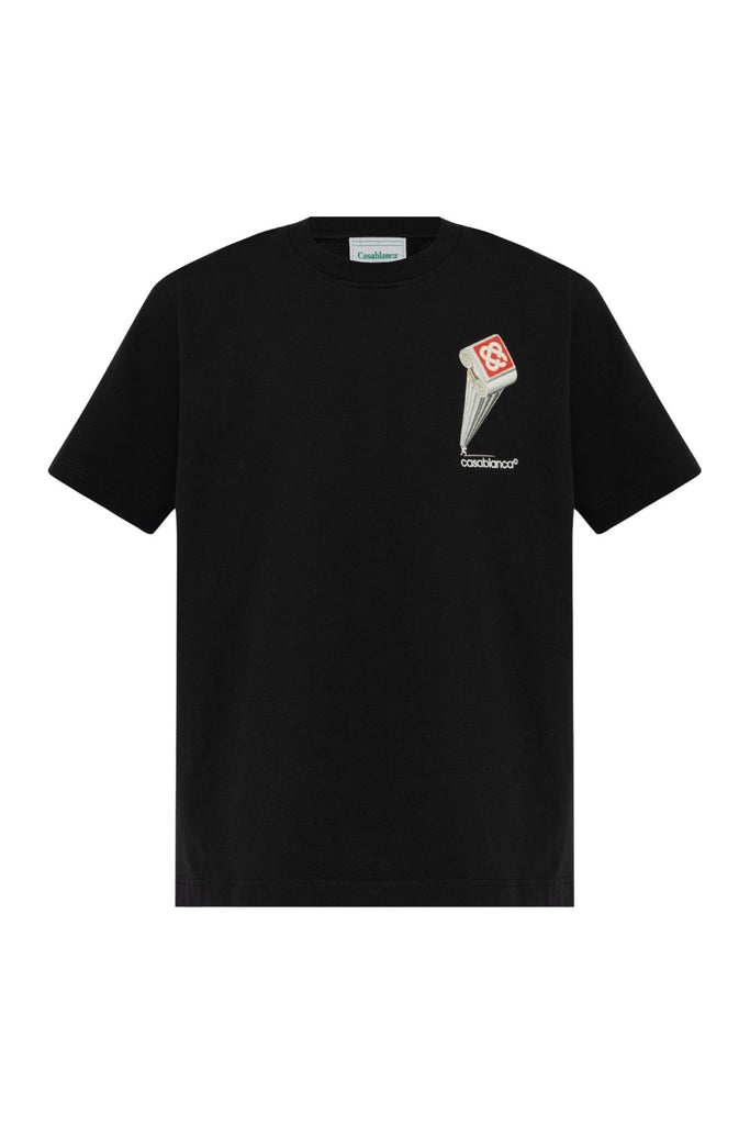 Casablanca Leaning Column Printed T-shirt Black