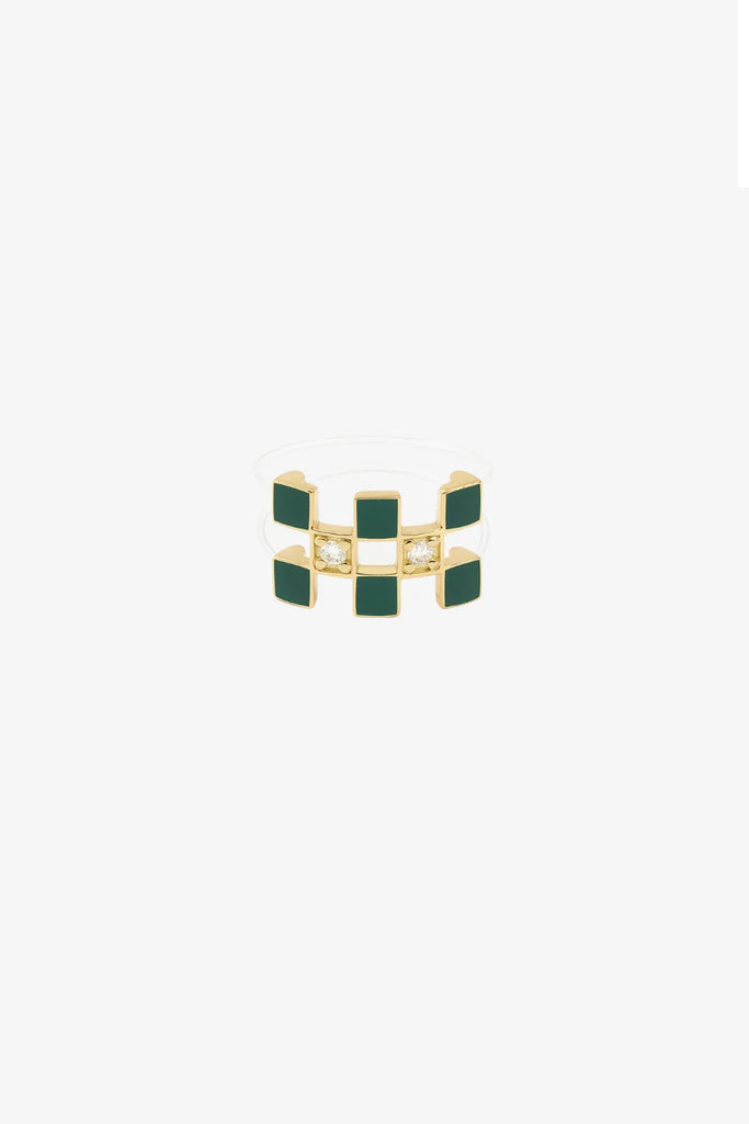 MysteryJoy Nylon Illusion Laque Green Ring