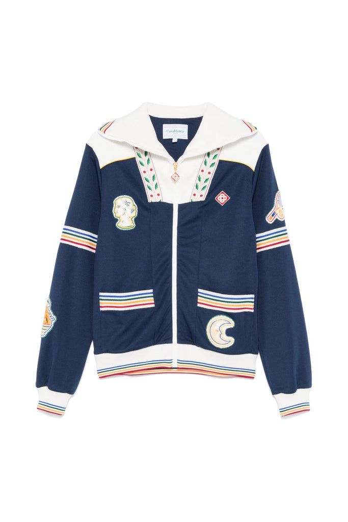 Casablanca Varsity Track Jacket Navy