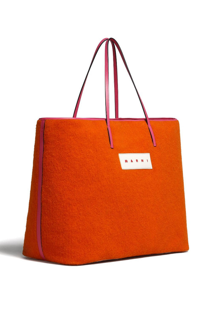 Marni Reversible Shopping Bag Orange