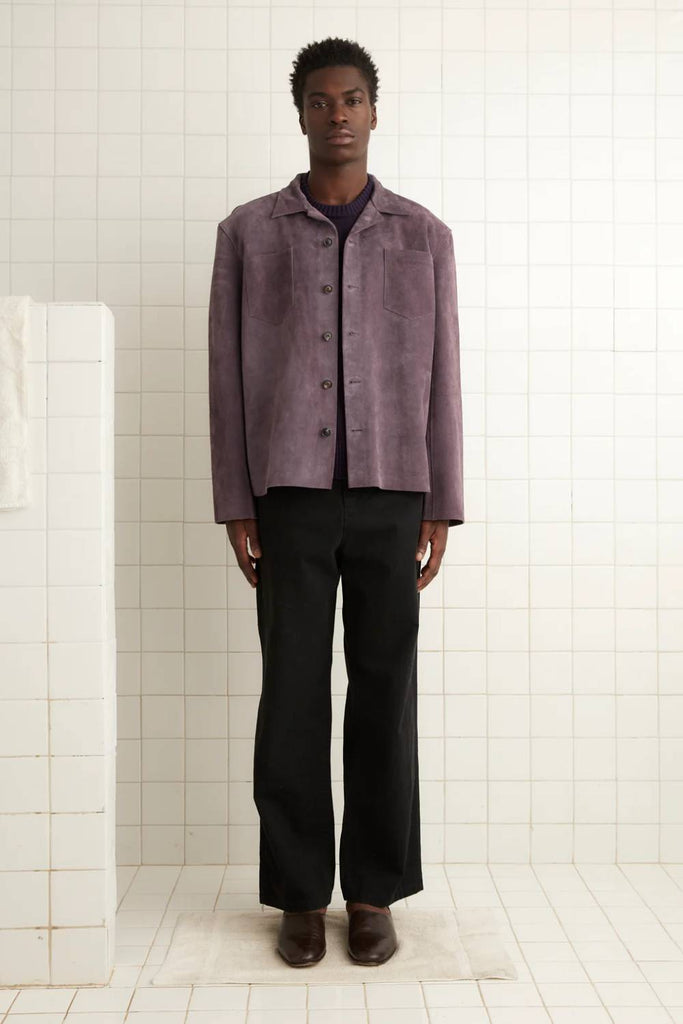 Bode Suede Overshirt Purple