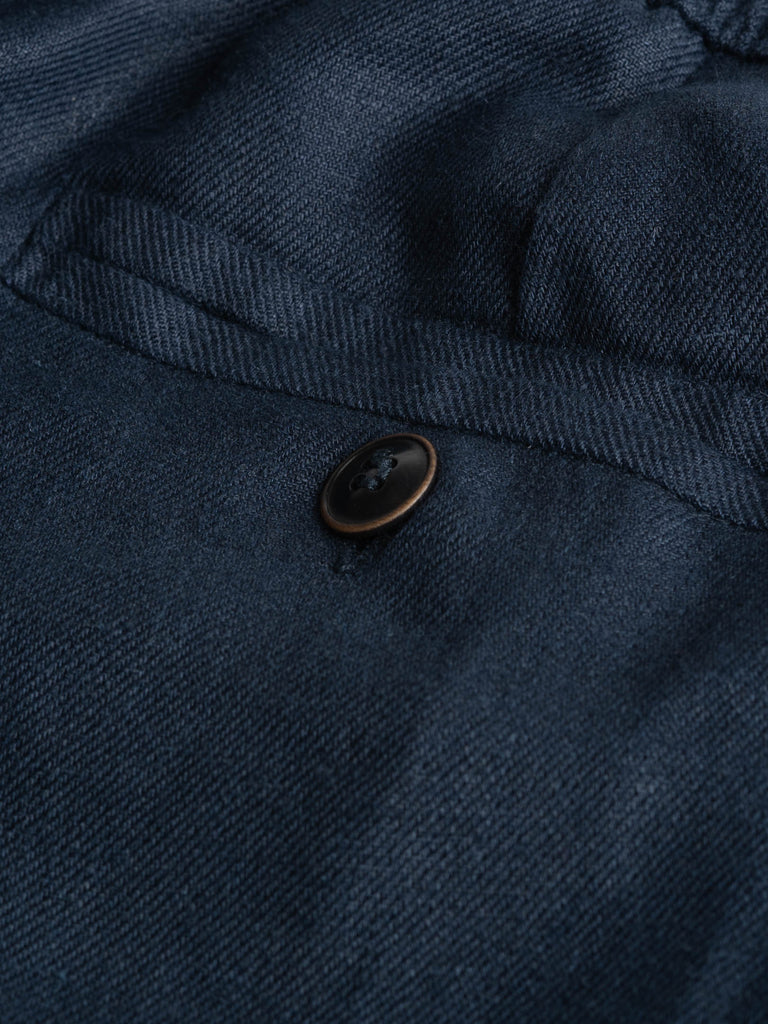 Quintopiano Essential Trousers Navy Linen