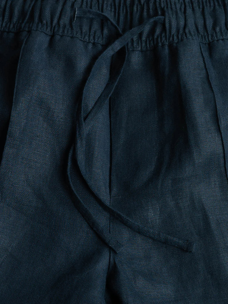 Quintopiano Essential Trousers Navy Linen