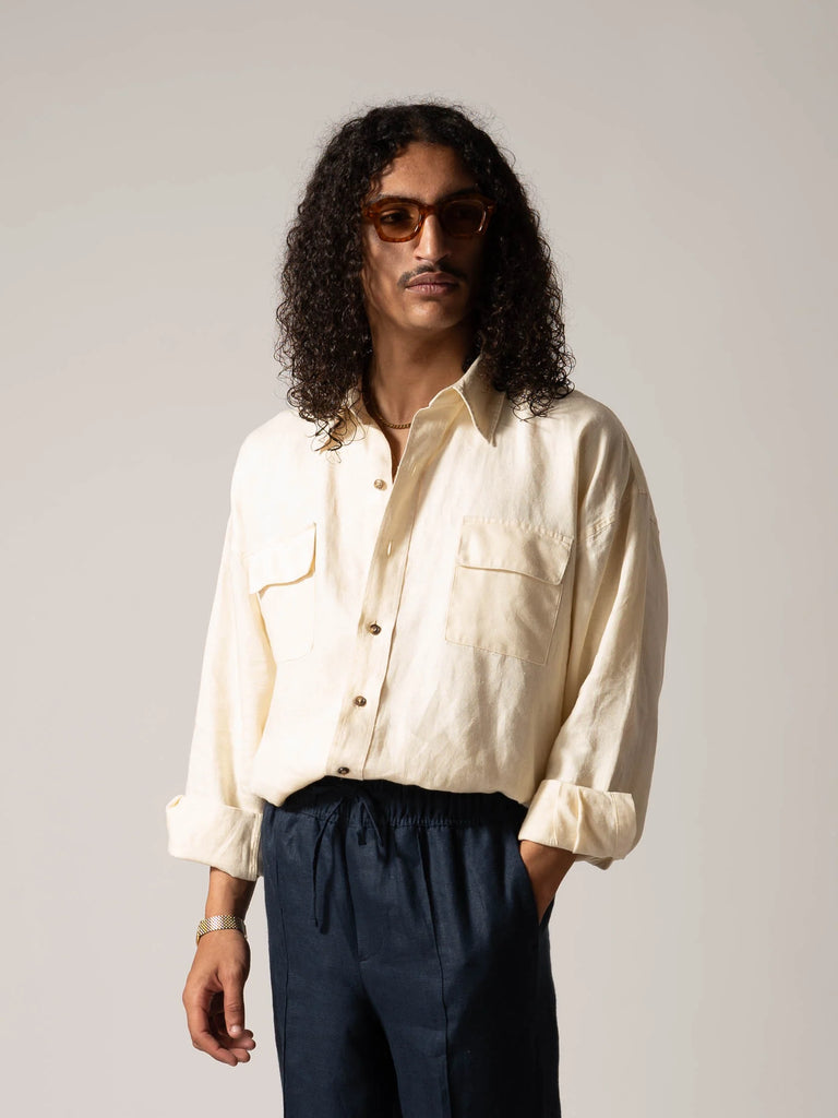 Quintopiano Dropped Shoulder Shirt Ivory