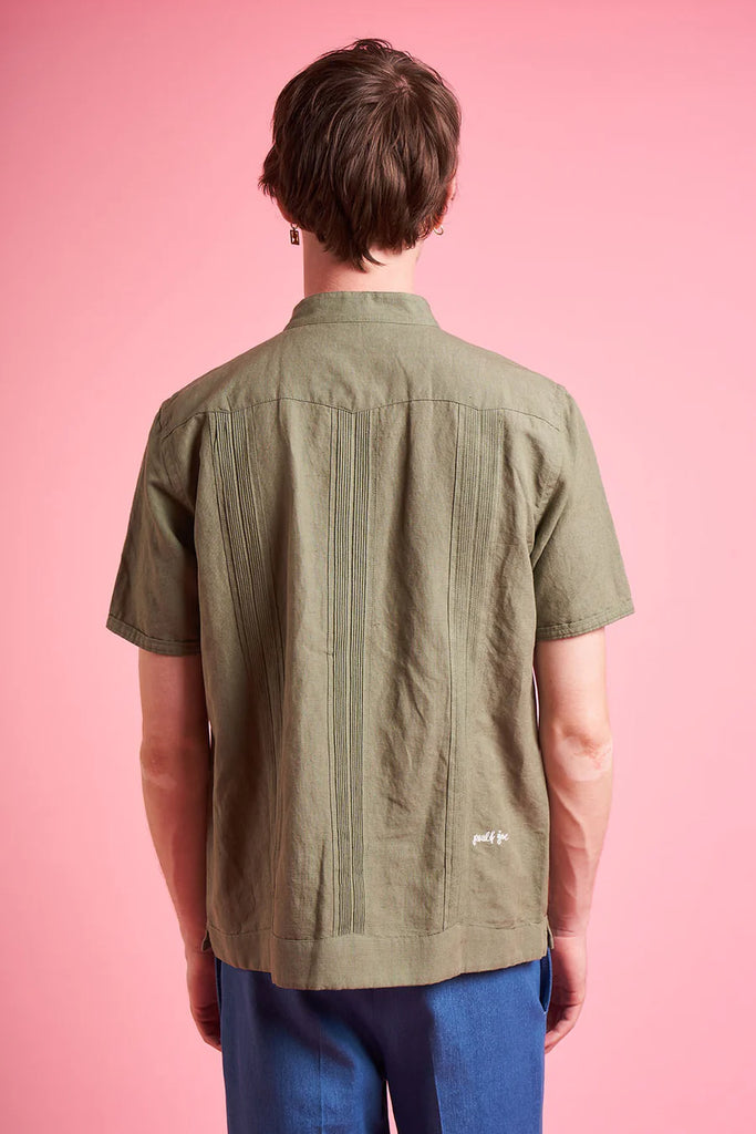 Paul & Joe Short Sleeve Shirt in Canva Cotton and Linen