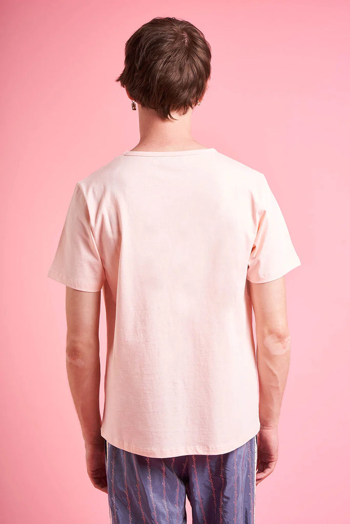 Paul & Joe Embroidered Cotton Jersey T-shirt Pink