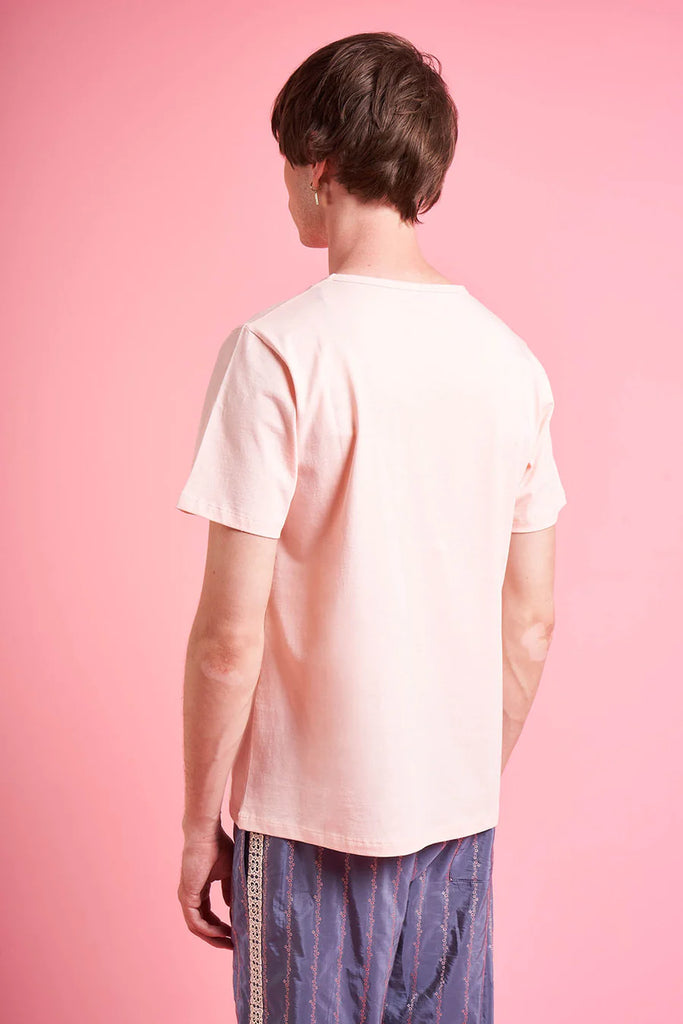 Paul & Joe Embroidered Cotton Jersey T-shirt Pink