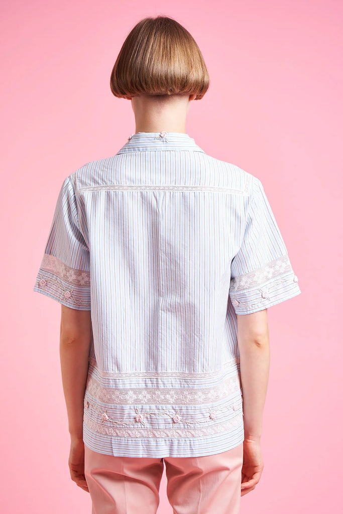 Paul & Joe Embroidered Shirt with Lace Inserts