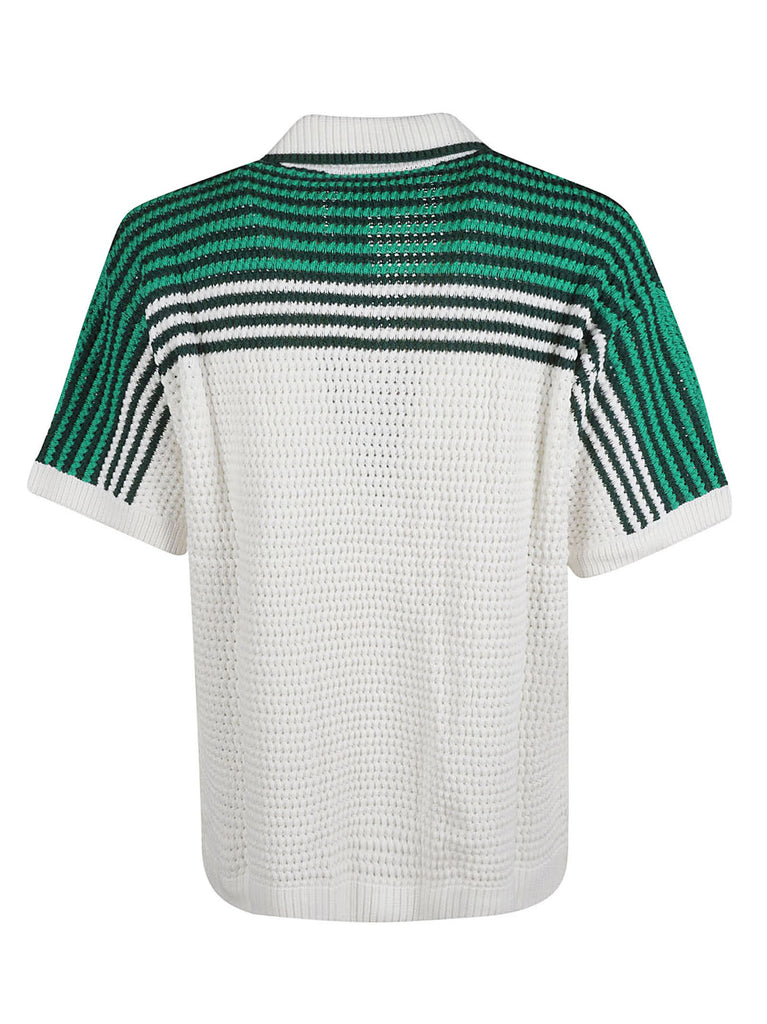 Casablanca Polo Faux Crochet Shirt