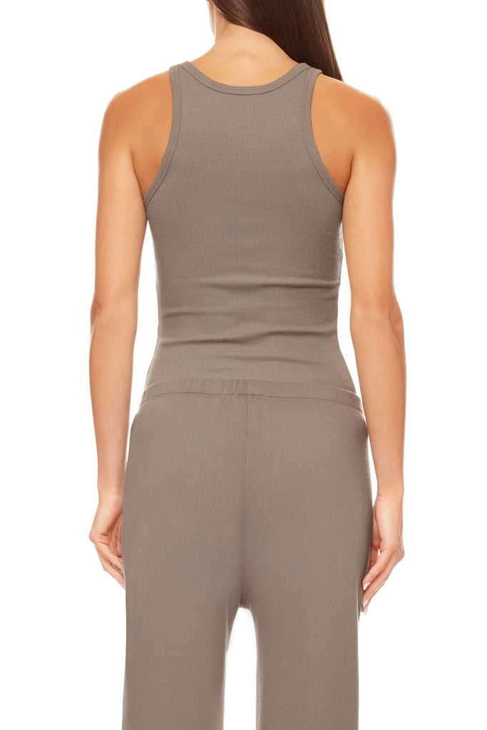 Eterne High Neck Fitted Tank Clay