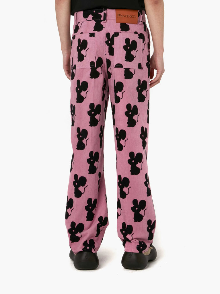 Jw Anderson All Over Mouse Straight Leg Trousers