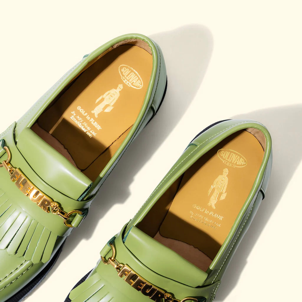 Le Fleur* X Solovair Chain Loafers Green