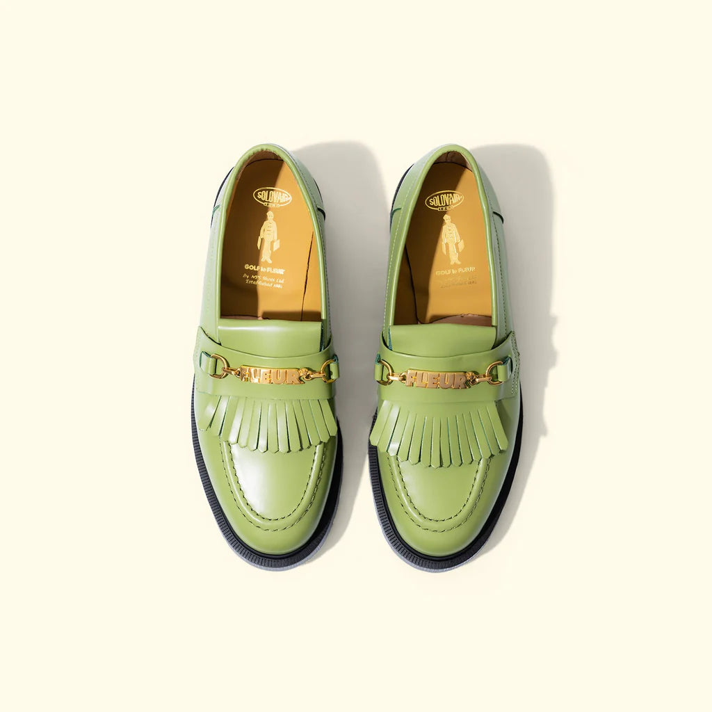 Le Fleur* X Solovair Chain Loafers Green