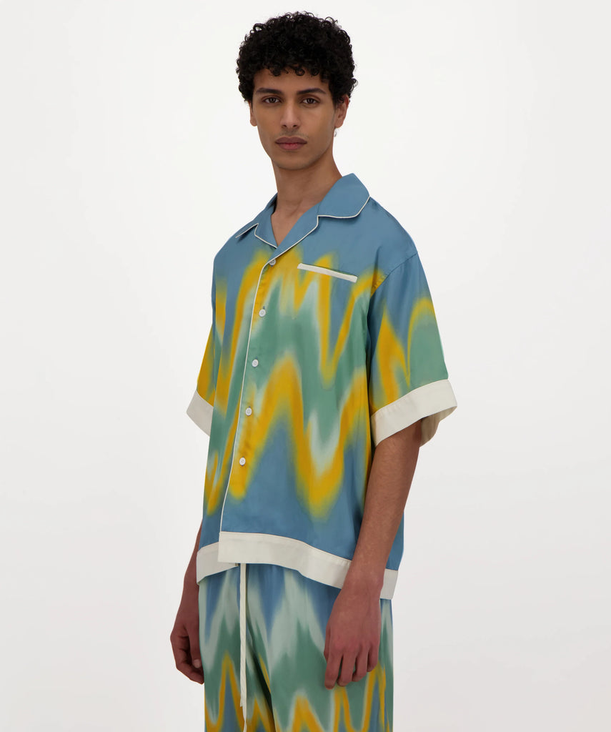 Caleb Paris Tie & Dye Shirt Blue