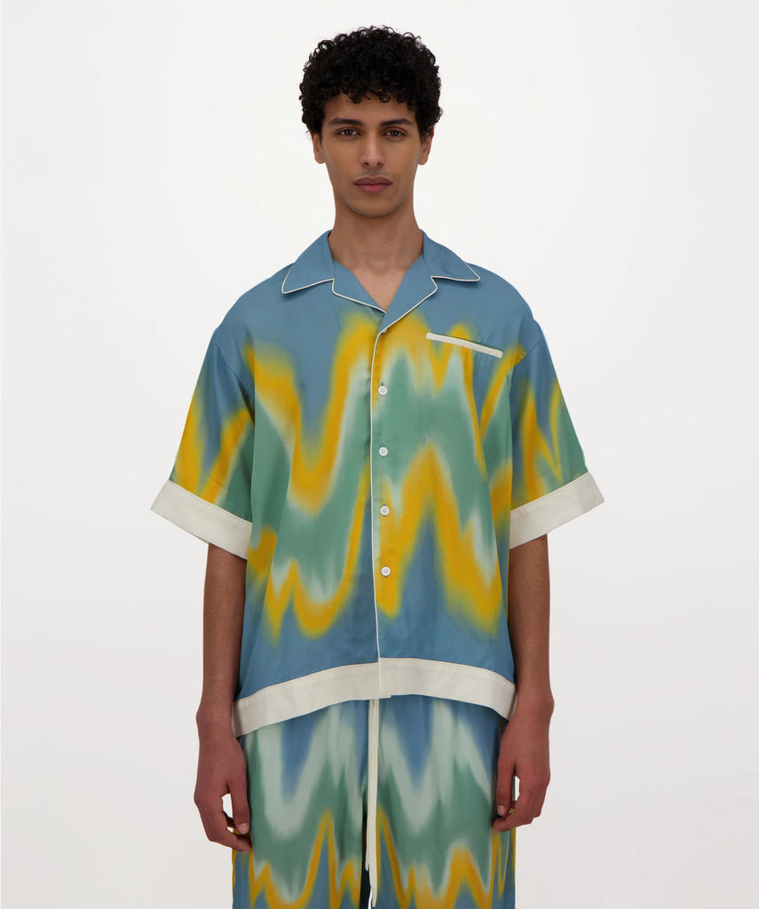 Caleb Paris Tie & Dye Shirt Blue