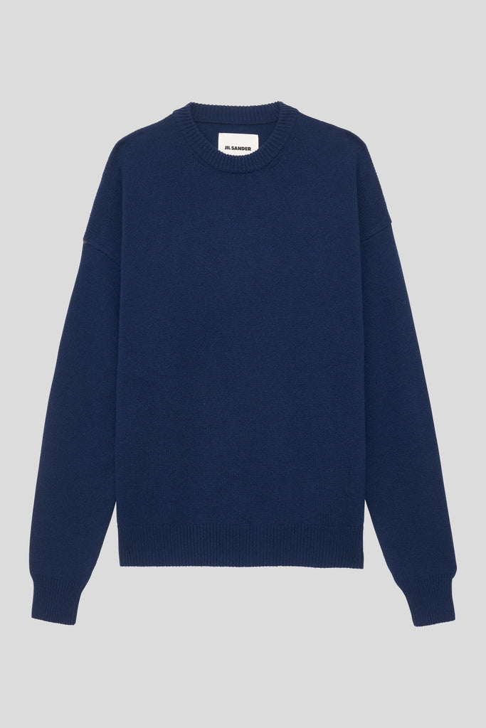 Jil Sander Cashmere Crewneck Sweater Military Blue