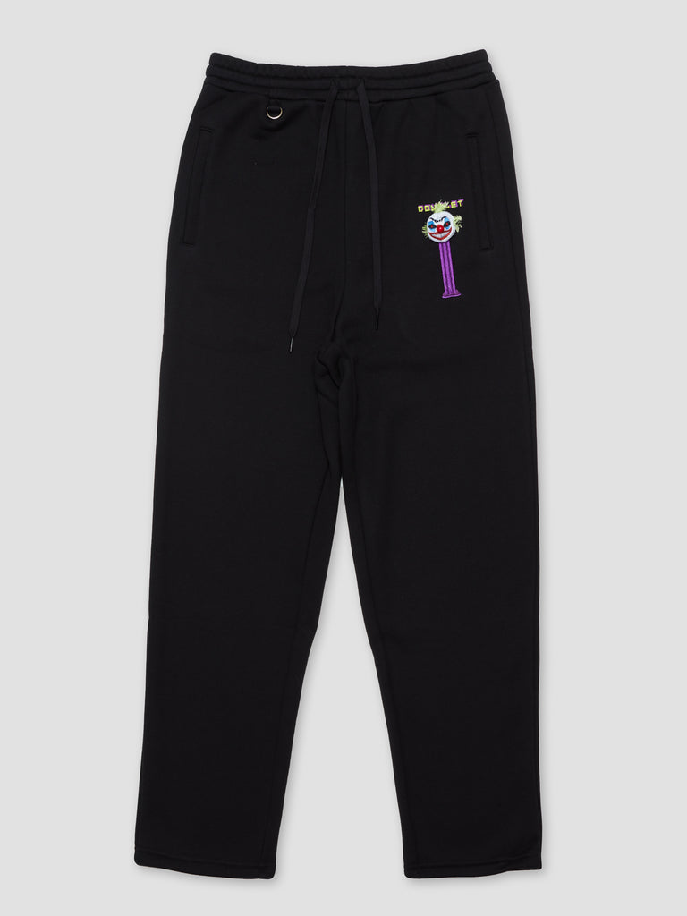 Doublet Puppet Embroidery Sweat Pants Black