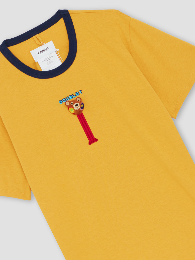 Doublet Puppet Embroidery T-Shirt Yellow