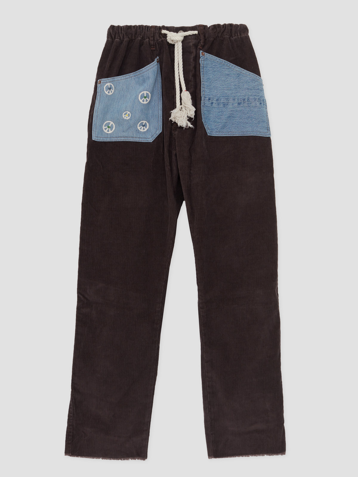 Dr. Collectors Peace & Recycle Denim Pocket Pants Brown - Men