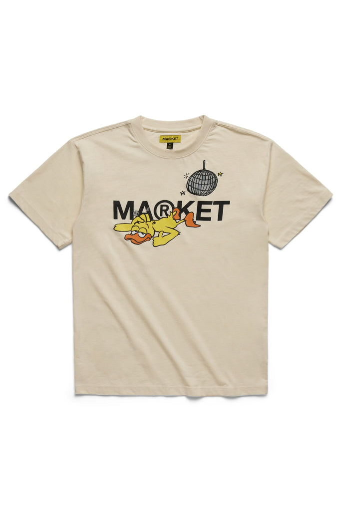 M@RKET Drunk Disco Duck T-shirt Cream