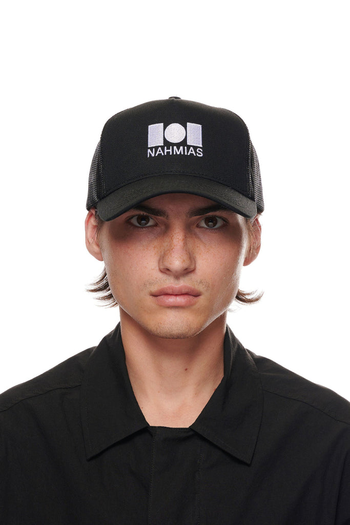 Nahmias Logo Trucker Hat Black