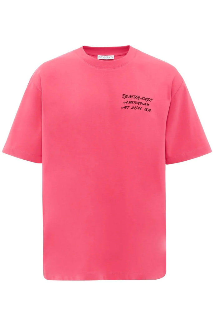 JW Anderson Rembrandt Oversized T-Shirt Pink