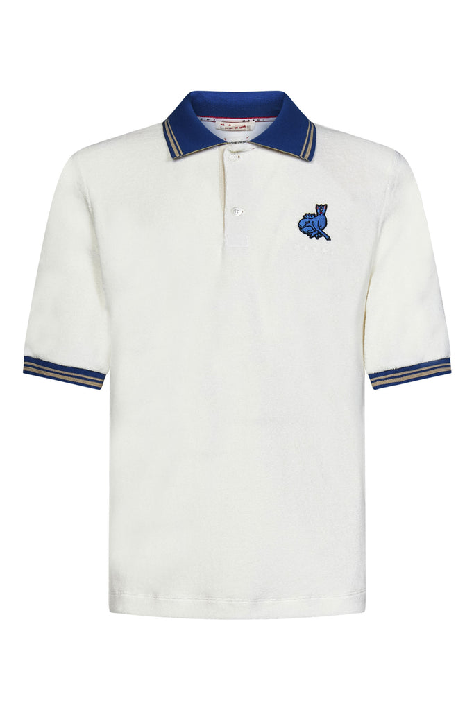 Marni Polo Shirt Short Sleeves White/Blue