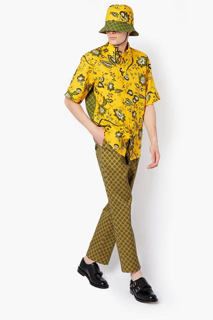 Erdem Shirt Patchwork Paisley Linen Yellow