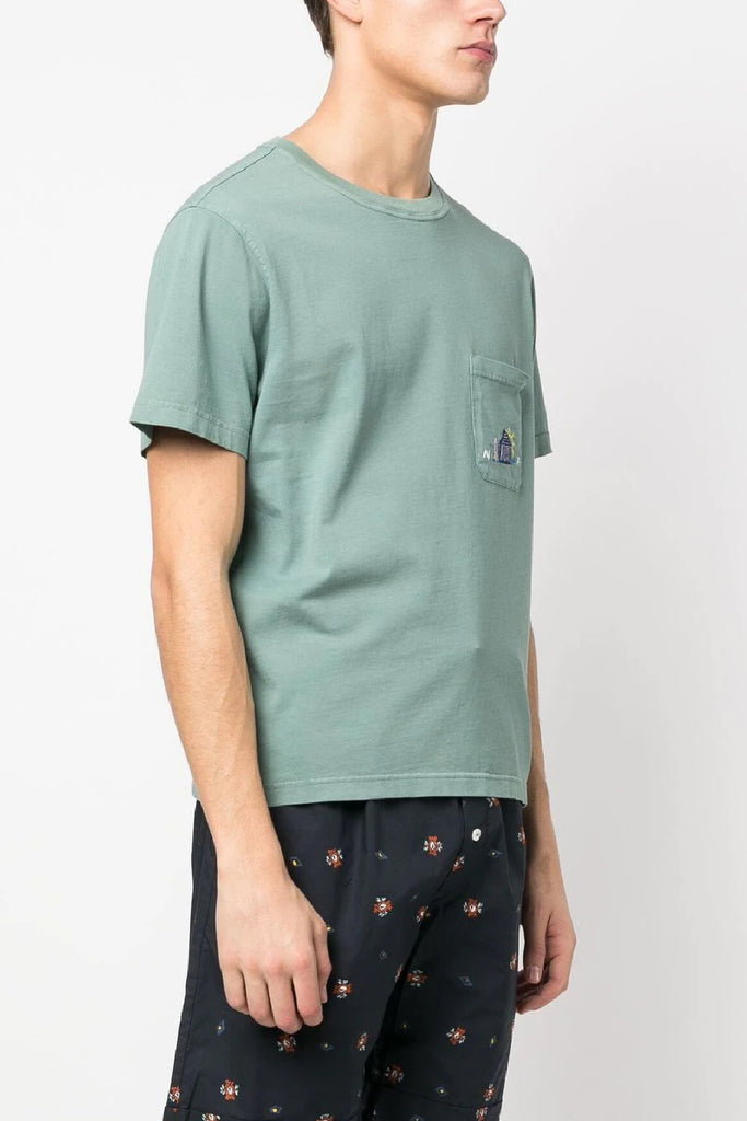 Nick Fouquet Short Sleeves T-shirt With Pocket Light Green