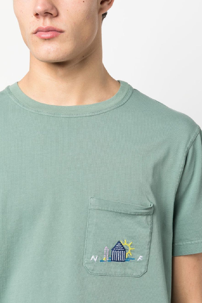 Nick Fouquet Short Sleeves T-shirt With Pocket Light Green