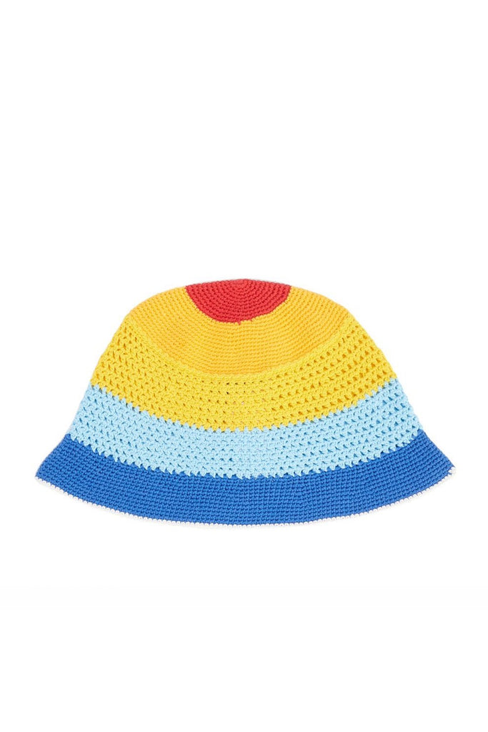Casablanca Striped Crochet Hat Rainbow
